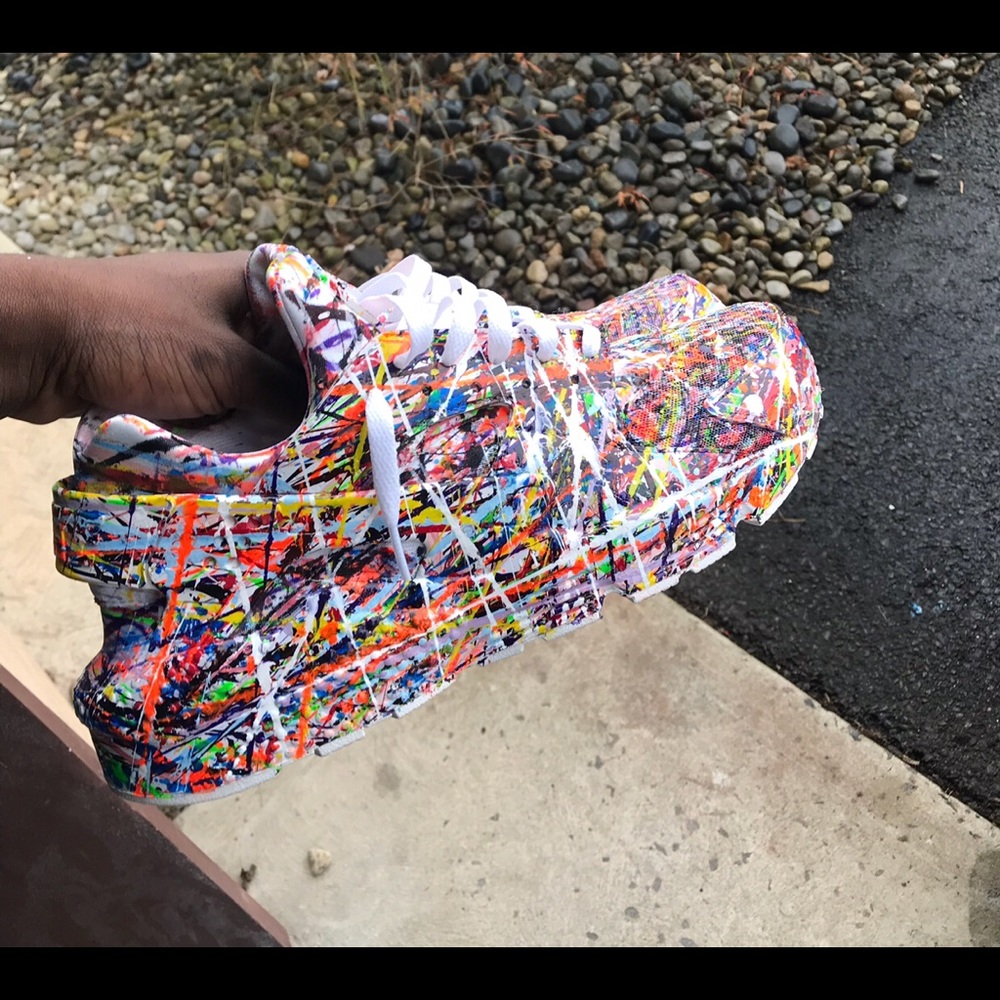 Custom Splatter Huaraches Customized Nike - Picture 2 of 3